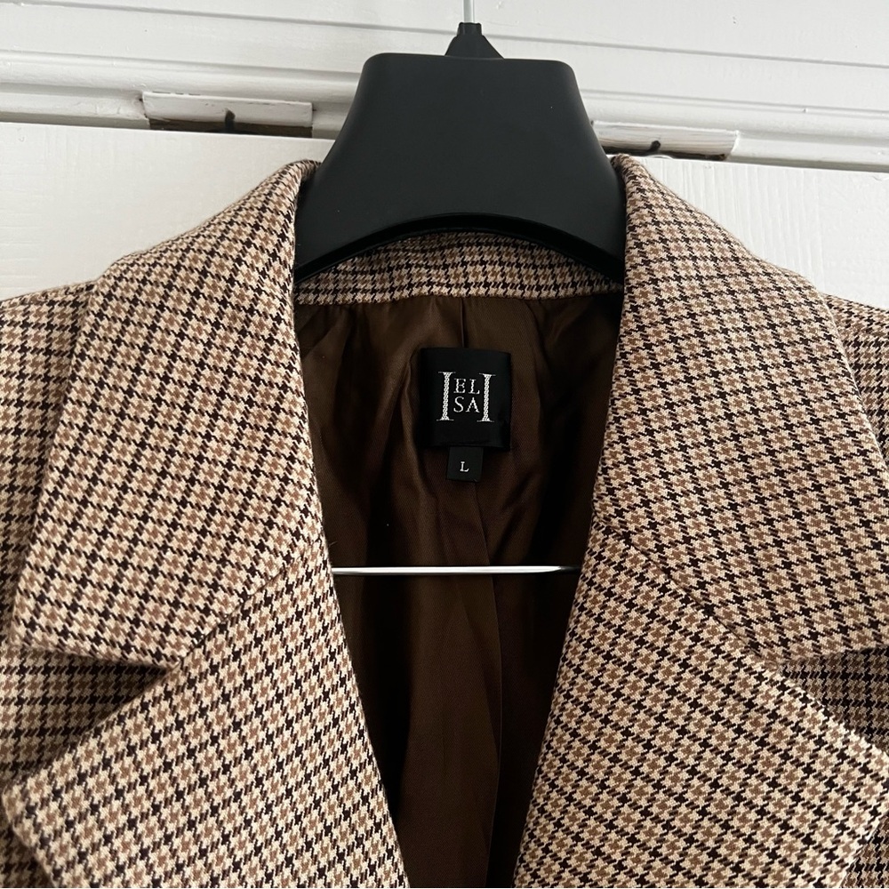 Helsa Plaid S Curve Jacket Size large Excellent condition - Picture 5 of 8